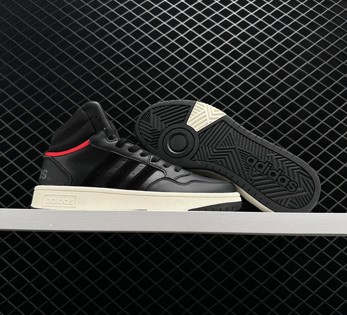 Adidas Hoops 3.1 Mid Black Vivid Red - Trendy Athletic Footwear