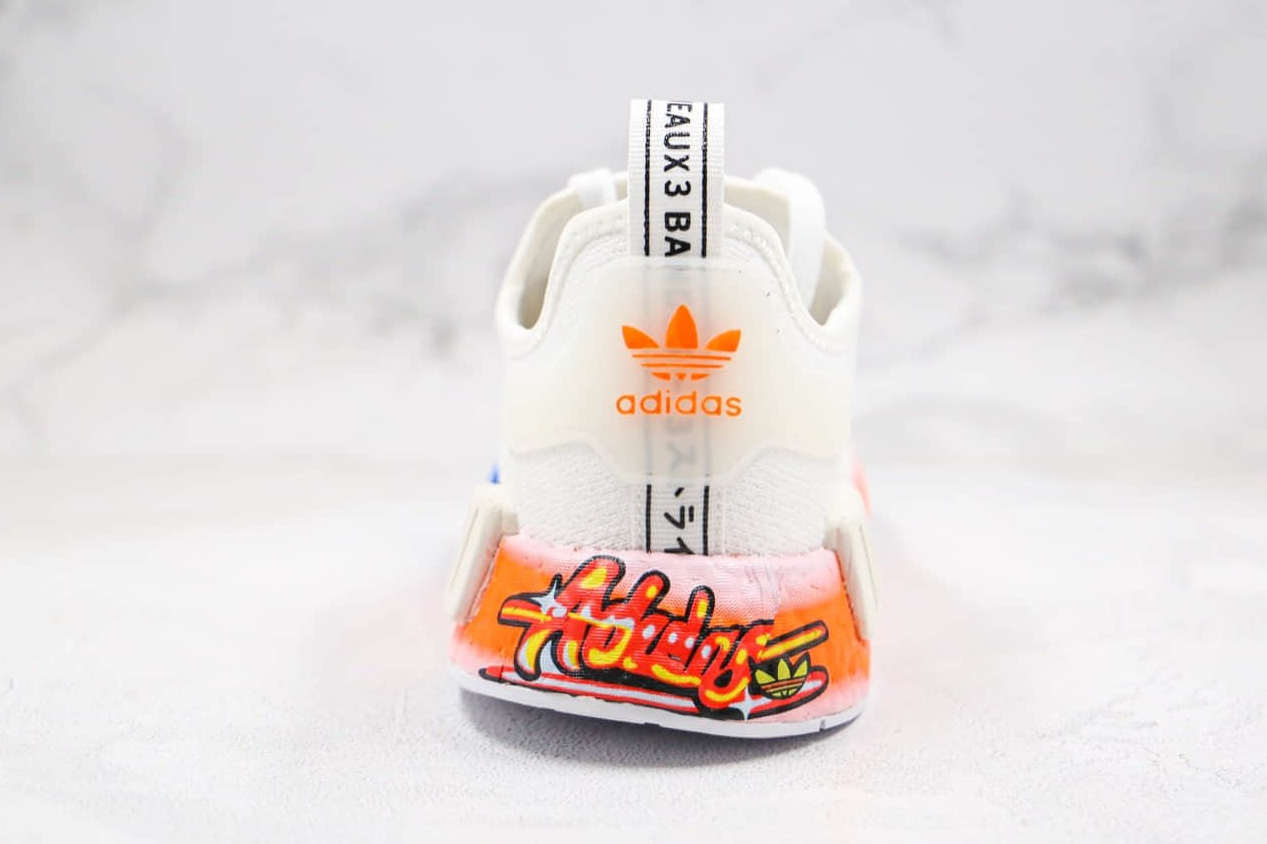 Adidas NMD_R1 'Graffiti - White Signal Coral' FV7852 - Stylish Streetwear Sneakers