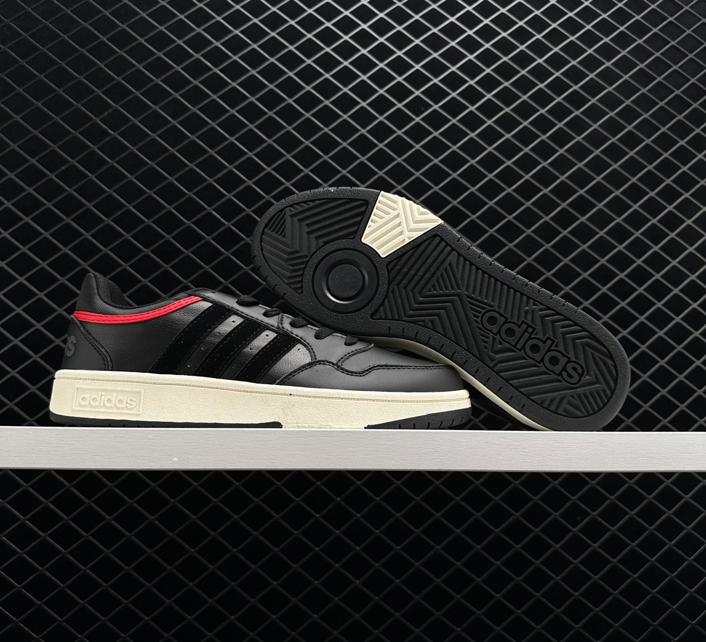 Adidas Neo Hoops 30 Wear Resistant Low Tops Black GZ1347 - Casual Skateboarding Shoes