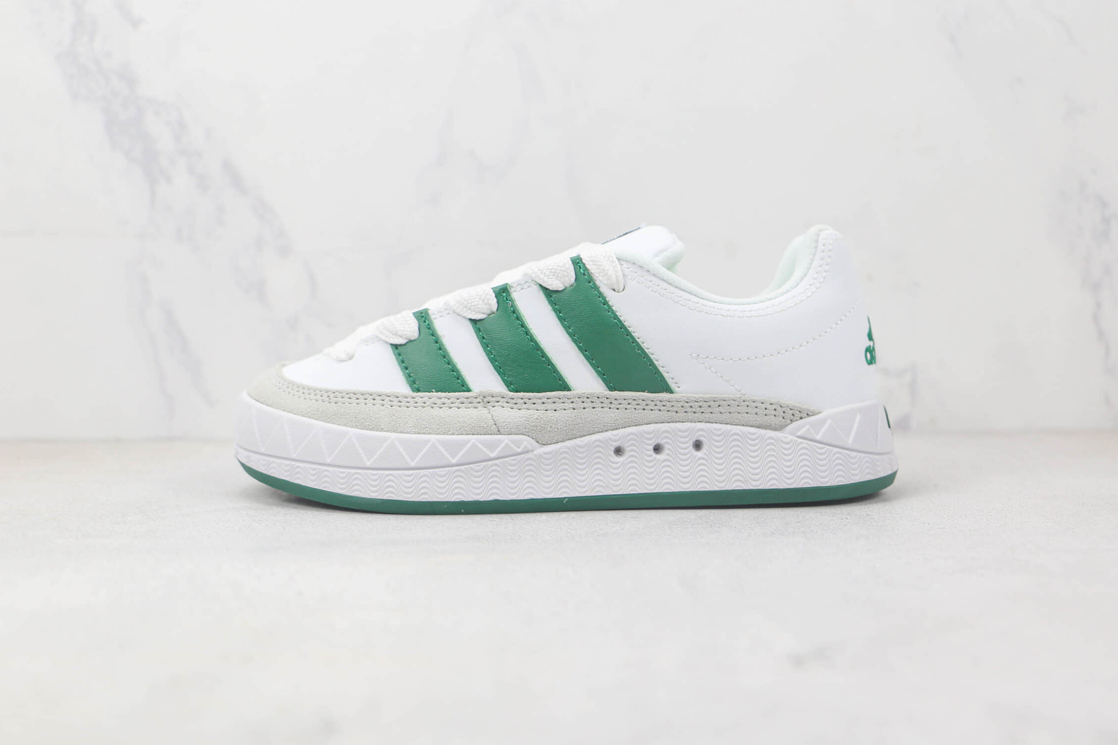 Adidas Adimatic White Green Grey Sneakers - Stylish Athletic Footwear
