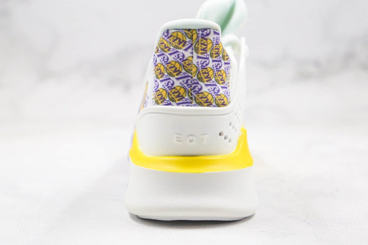 Adidas EQT Bask ADV Lakers White Purple Yellow FU9411 - Exclusive Lakers Colorway!