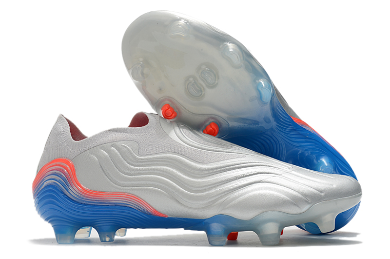 Adidas Copa Sense + Launch Edition FG Soccer Cleats | White Blue Solar Red