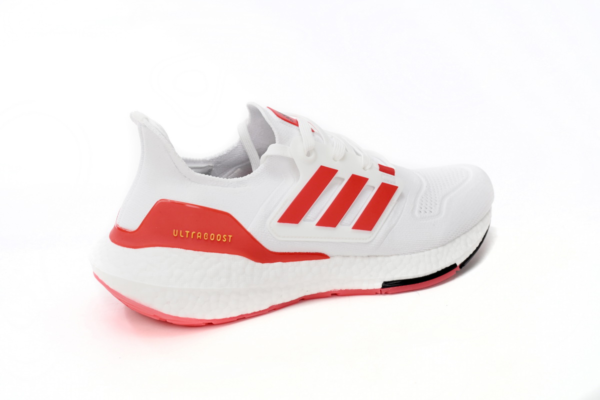 Adidas UltraBoost 22 White Vivid Red - High Performance Running Shoes