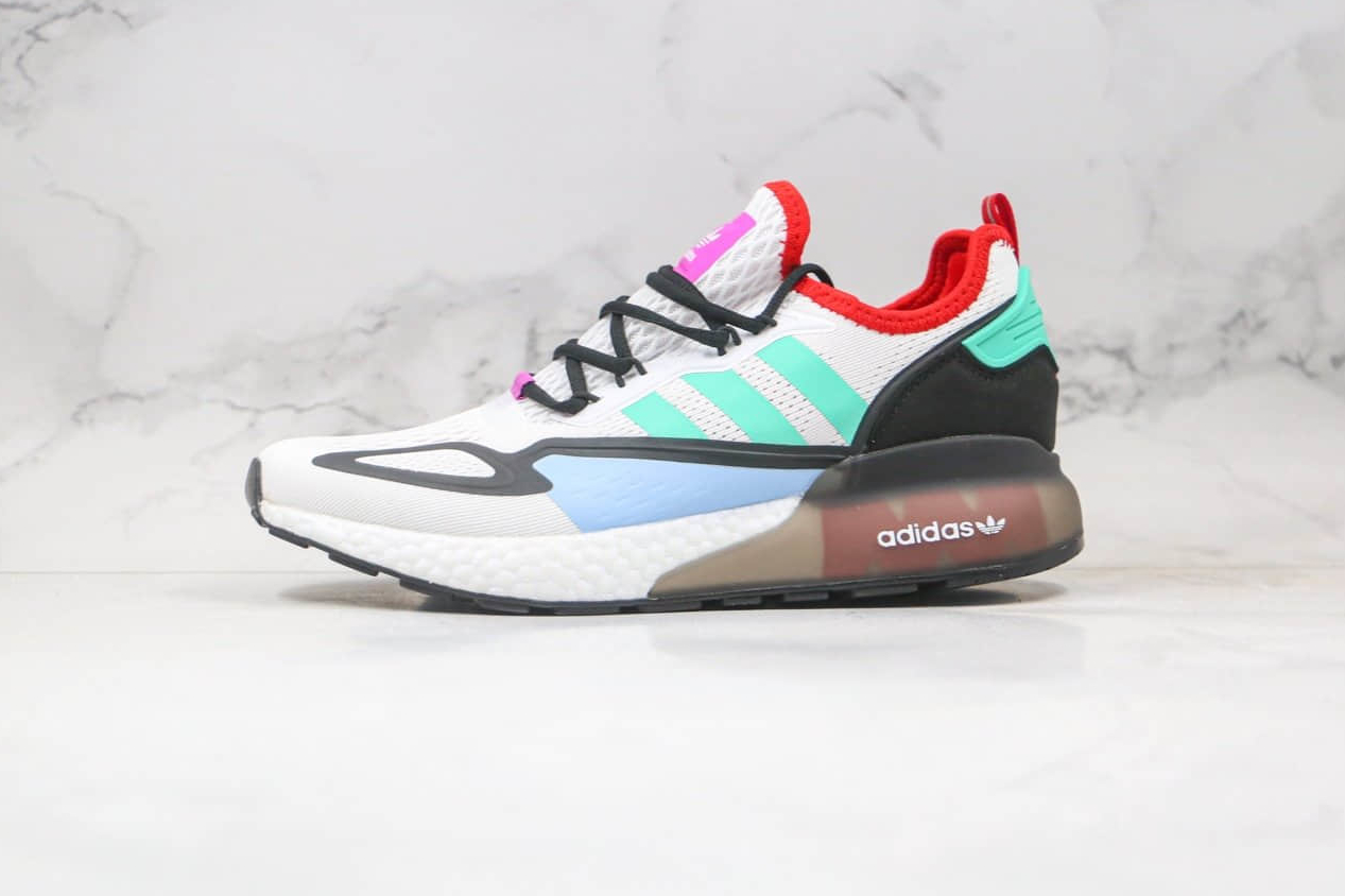 Adidas ZX 2K Boost Shoes FV2958 | White Black Red Green - Shop Now!