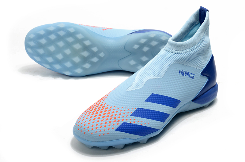 Adidas Predator 20.3 Laceless TF Blue Orange - Top-Performing Turf Football Shoes
