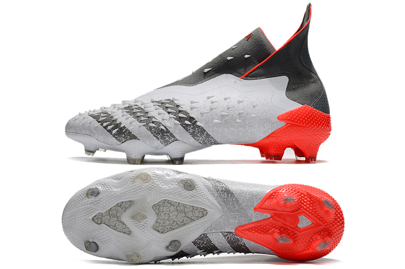 Adidas Predator Freak + FG Cloud White Iron Metallic Solar Red FY8426 - Ultimate Performance Football Boots