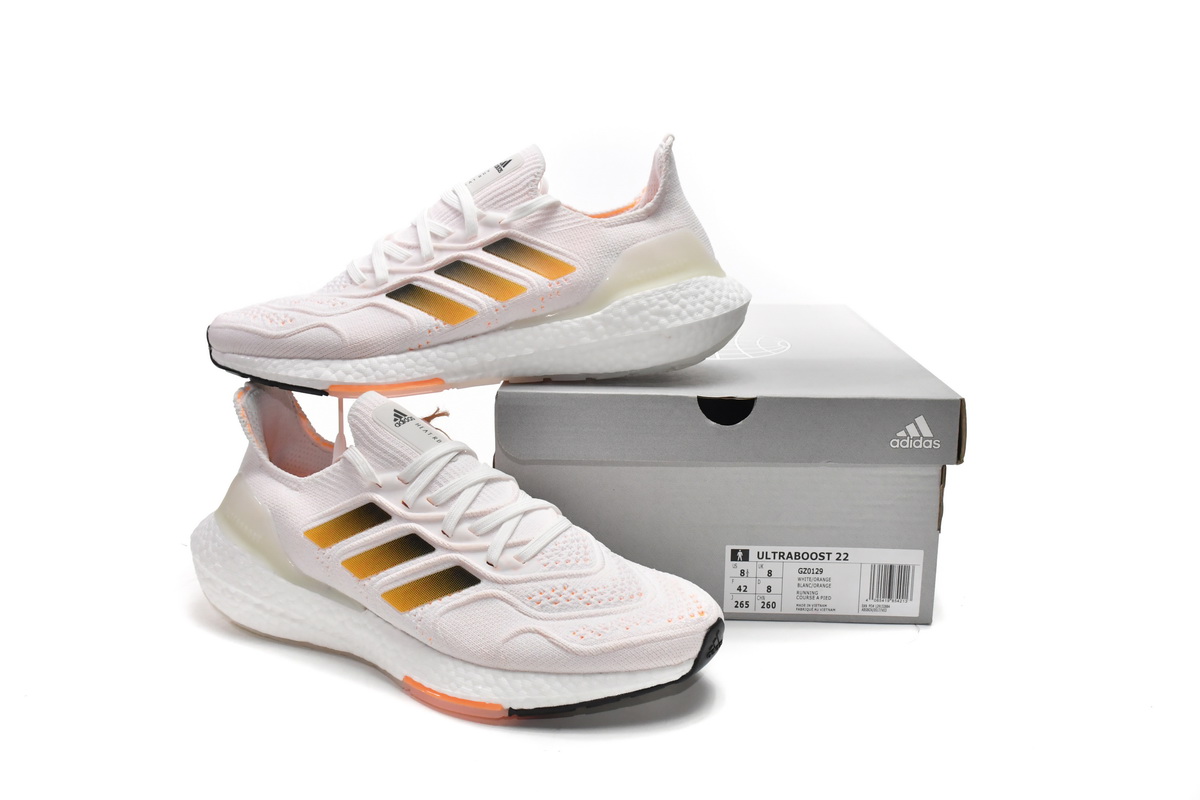 Adidas UltraBoost 22 Heat.RDY 'White Flash Orange' GZ0129 - Premium Running Shoes | Limited Stock
