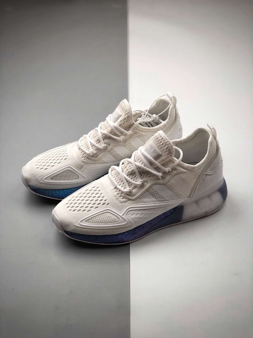 Adidas ZX 2K Boost 'White Boost Blue Violet' FV2928 - Stylish and Comfortable Trainers