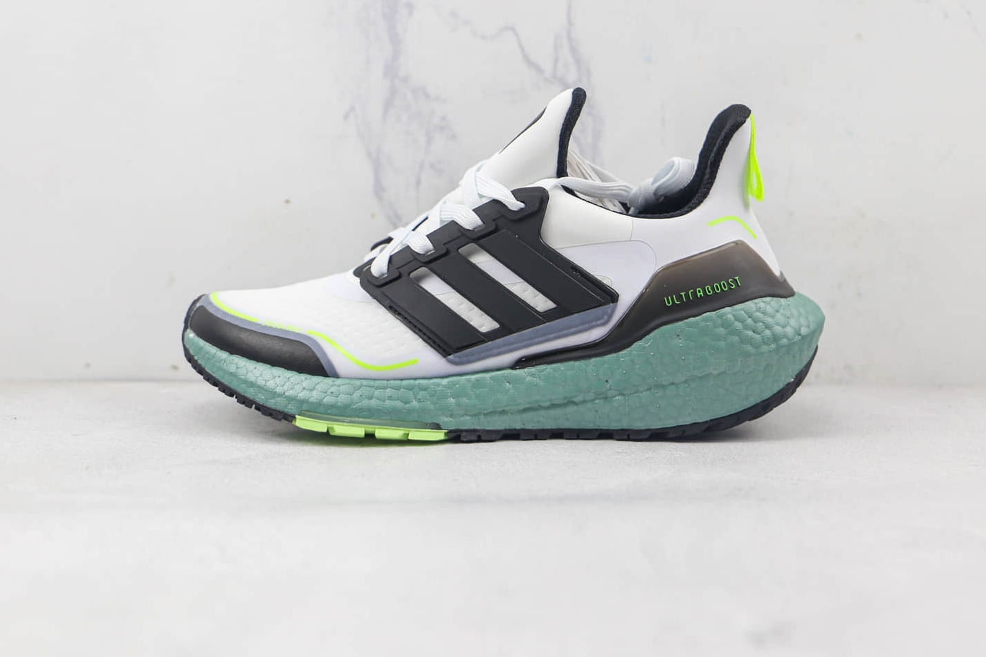 Adidas UltraBoost 21 Cold.Rdy 'White Signal Green' S23898 - Versatile Comfort for Any Weather