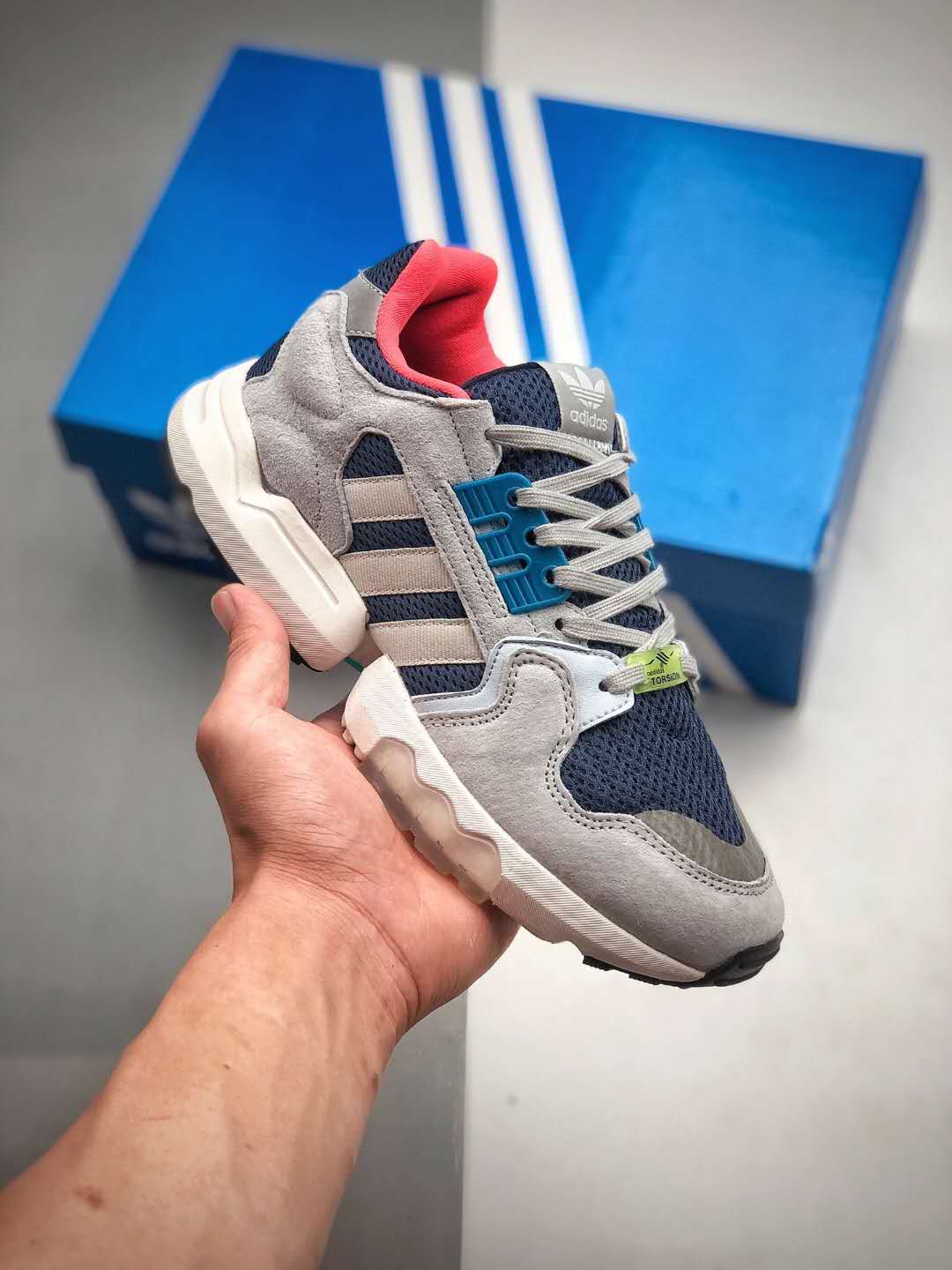 Adidas ZX Torsion Collegiate Navy Grey Two EE4845 - Stylish and Comfortable Sneakers