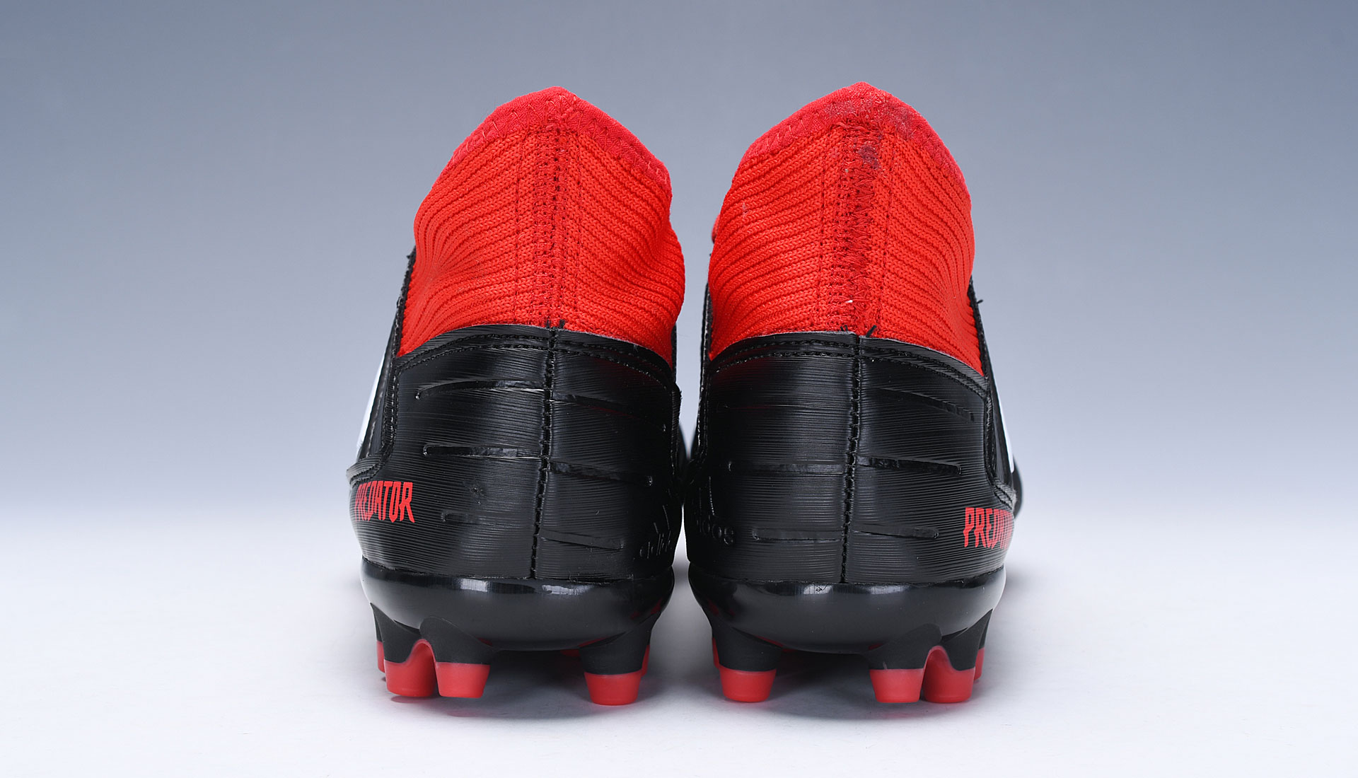 Adidas PREDATOR 18.3 AG Artificial Grass Black Red Soccer Cleats - BB7747