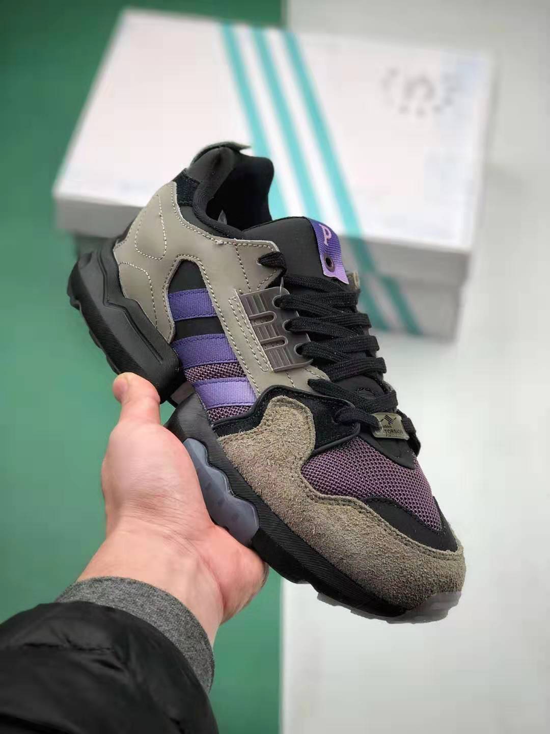Adidas Packer x Consortium ZX Torsion 'Mega Violet' EF7734 - Exclusive Collaboration for Sneaker Enthusiasts