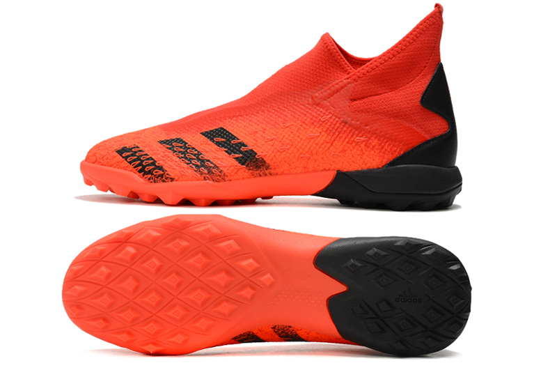 Adidas Predator Freak.3 Laceless TF 'Demonscale - Solar Red' FY6300 - Premium Turf Football Shoes