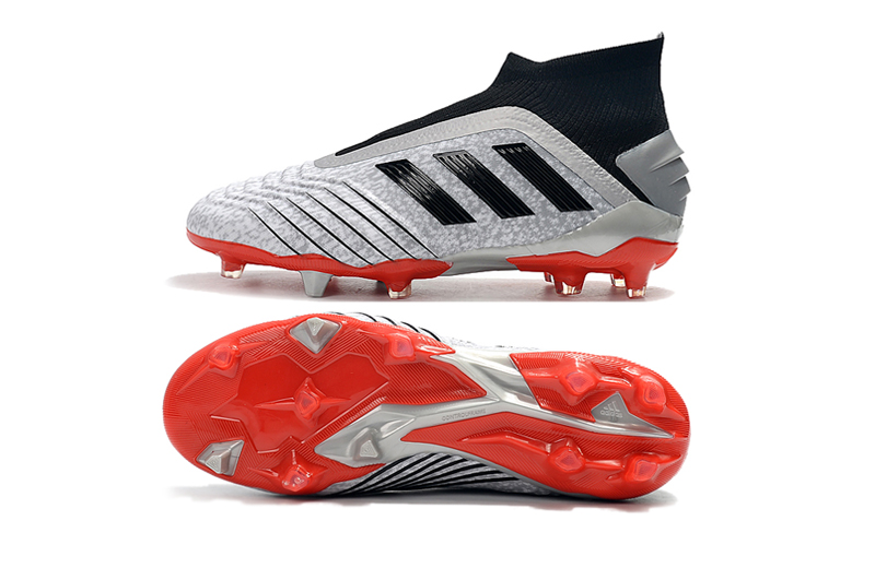 Adidas Predator 19+ FG Soccer Boots - Silver Black Red | Shop Now