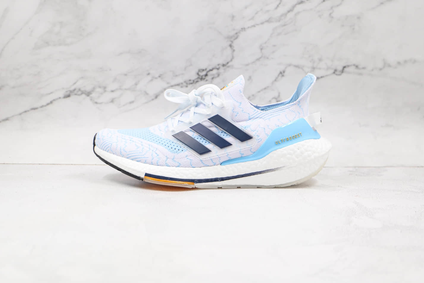 Adidas Ultra Boost 21 White Clear Blue GZ7120 - Latest Release!