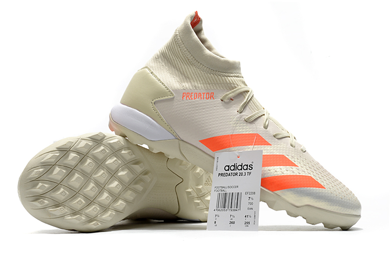 Adidas Predator Mutator 20.3 TF High Beige Orange White Football Boots - Supreme Performance for Turf