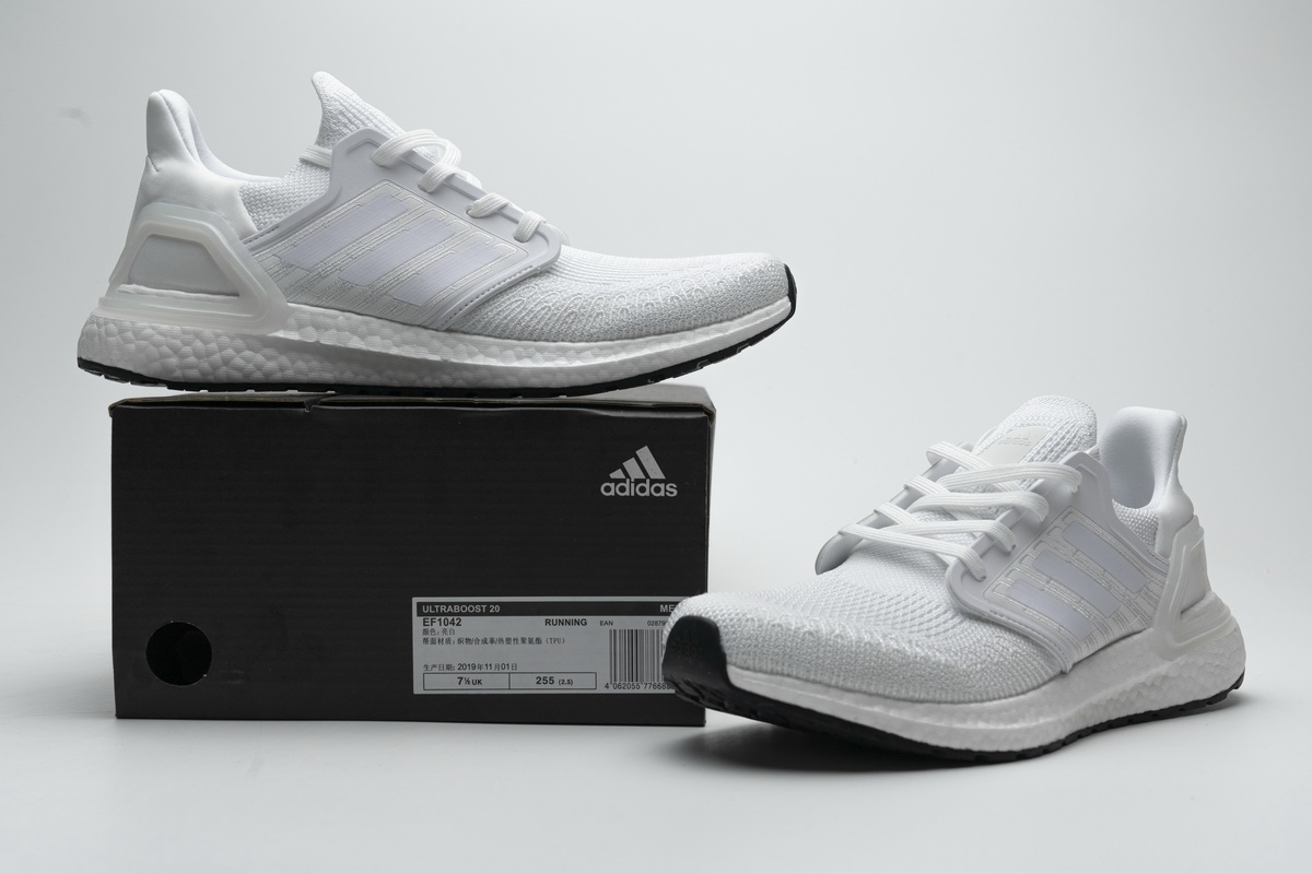 Adidas UltraBoost 20 Consortium 'Triple White' EF1042 - High-Performance Sneaker for a Classic, Crisp Look!