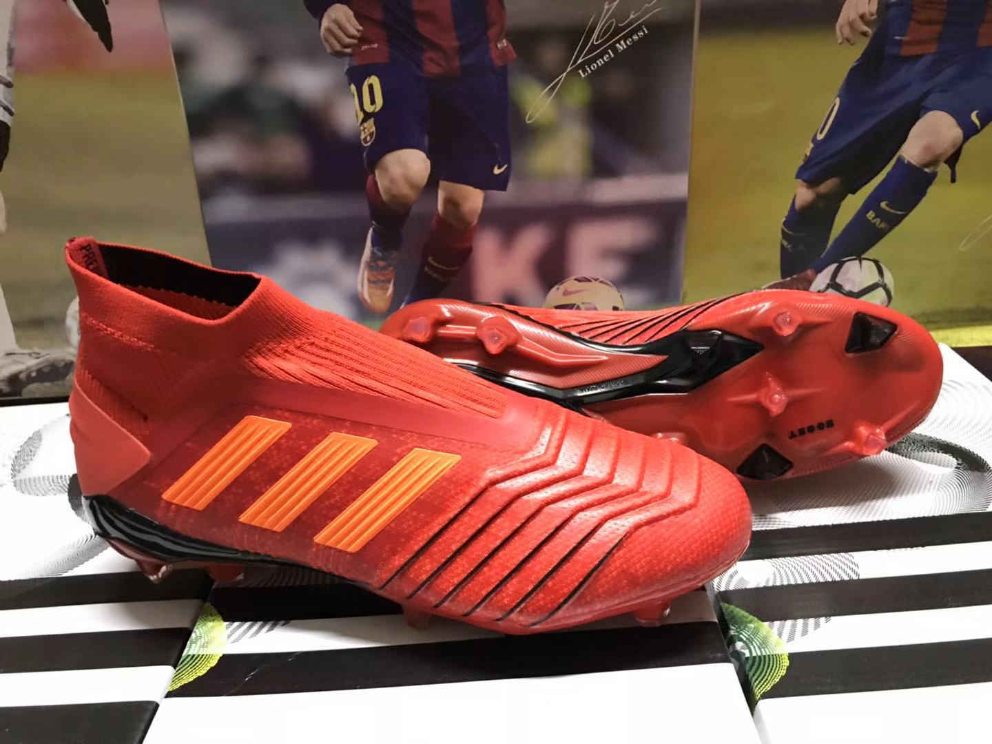 Adidas Predator 19.1 FG Red Black Soccer Cleats BC0552 - Premium Performance Footwear