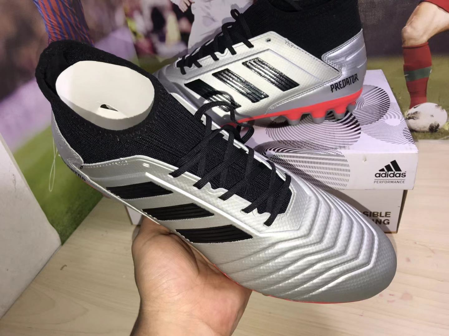 Adidas Predator 19.3 AG Silver F99989 - Ideal Soccer Cleats for Aggressive Gameplay