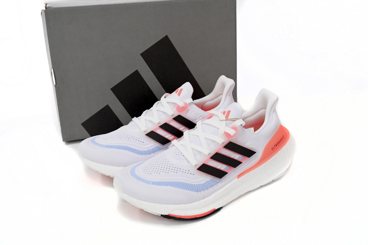 Adidas Ultra Boost Light White Black Solar Red - HQ6351 | Shop Now!