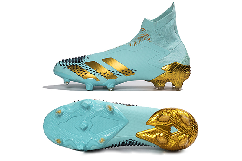 Adidas Predator Mutator 20+ FG AG Sky Tint Metallic Silver Gold - Premium Soccer Cleats